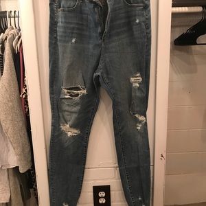 AE Distressed Jeans Next Level Stretch X Sz 16 L